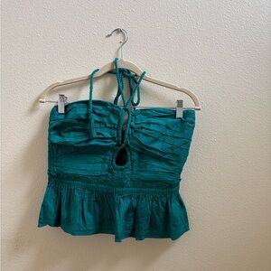 Ulla Johnson Teal Halter Top